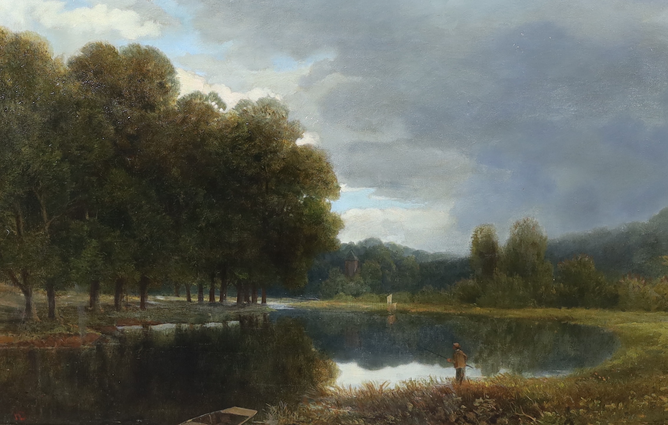 Henry Dawson (British, 1811-1874), 'A Scene in The Dukeries', oil on canvas, 40 x 60cm